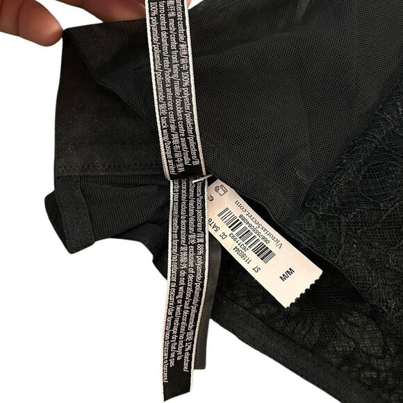 Victoria’s Secret‎ Size M Strapless Corset Tank Top Black Lace Mesh Crop New - Picture 6 of 8
